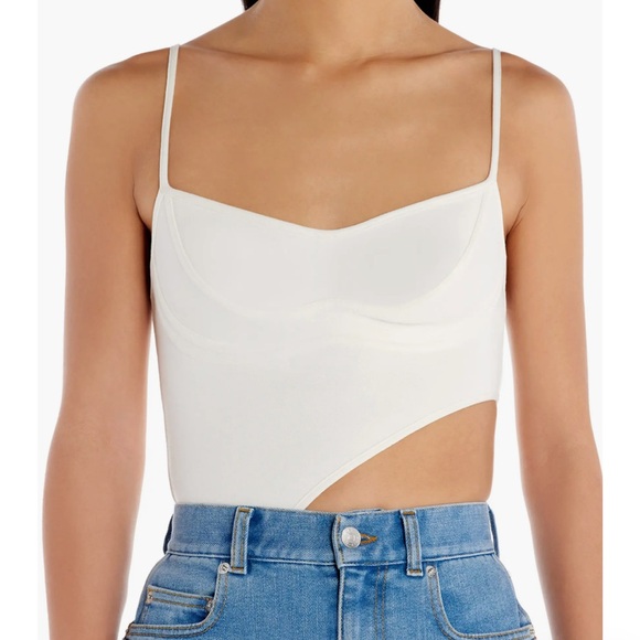 Mugler Tops - NWOT Mugler Asymmetrical Cut Out Bodysuit
